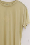 BASERANGE Classic Bamboo Fiber and Cotton Slim Fit T-Shirt Collection Round Neck Bottoming Shirt French BAS-TTTS-BL-AU25-PIER GREEN (TOCT TTTS)